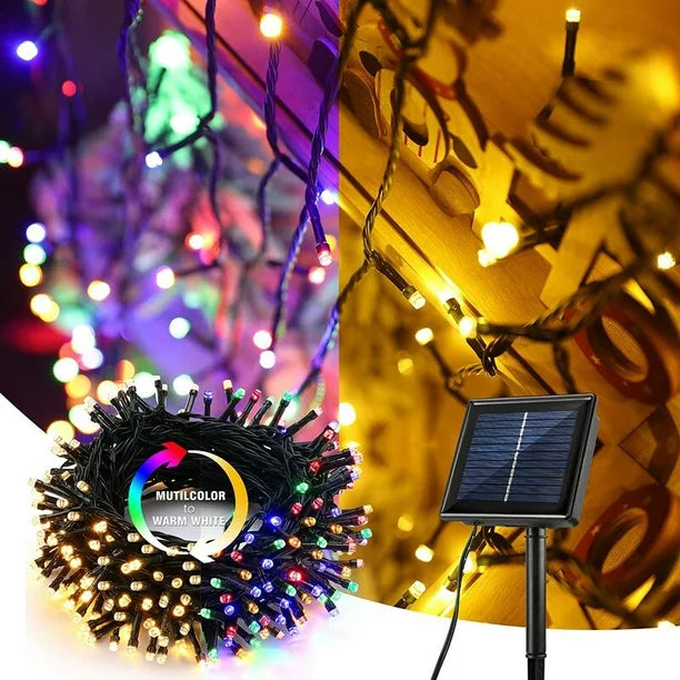 Luces De Navidad De Panel Solar Premium