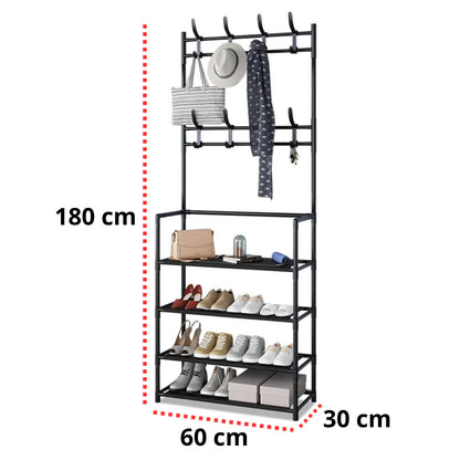 Perchero con Zapatero Multiuso 5 en 1